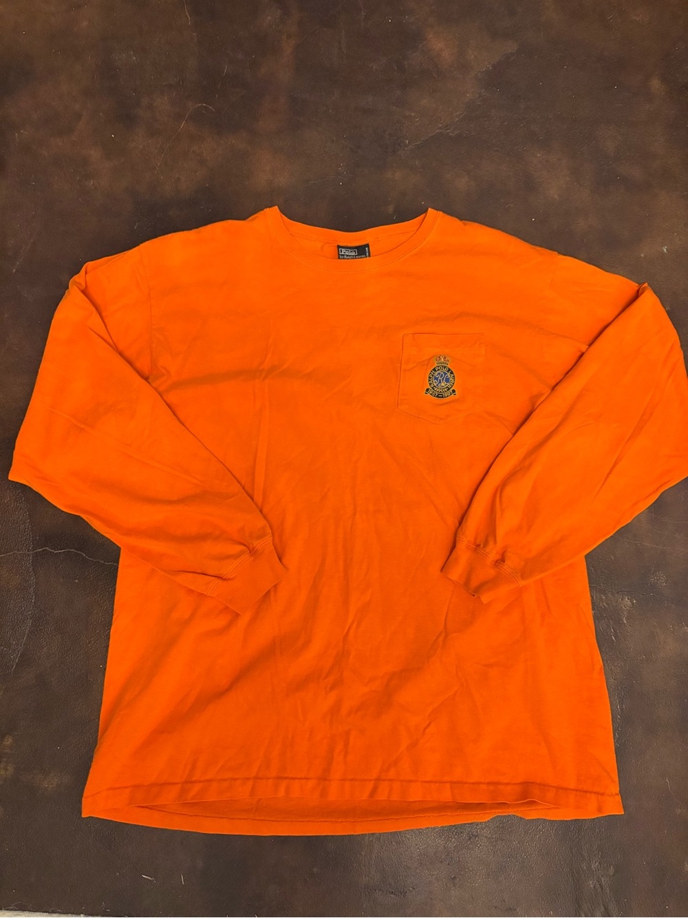 Vintage 90s Polo Ralph Lauren Crest Pocket Tee Long Sleeve Shirt Men's Large